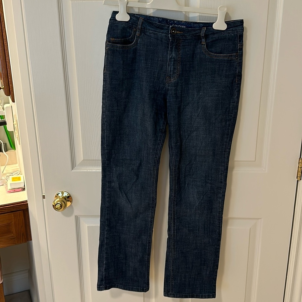 Dark denim jeans
